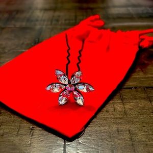 Crystal Flower Hair Pin